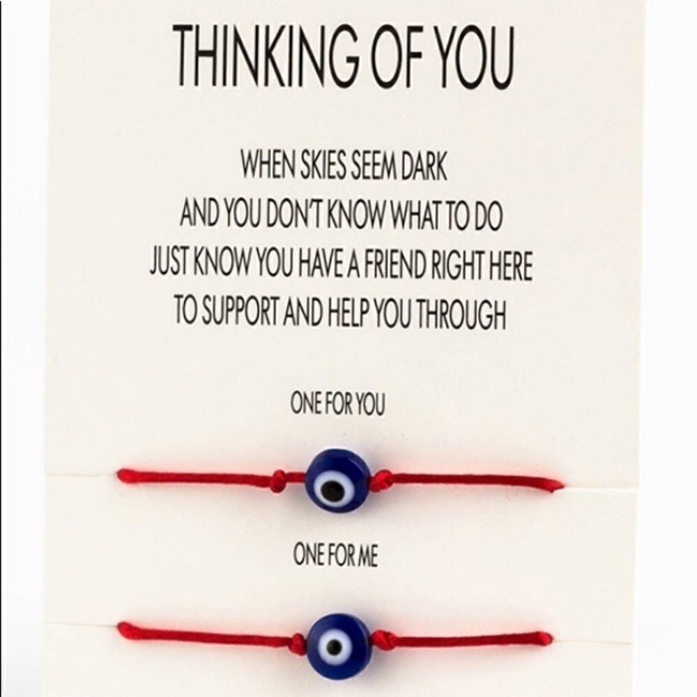 Friendship Eye Nazar protection bracelets 2 red